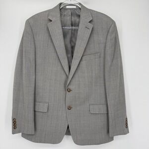 Lauren Ralph Lauren Men's Silk Wool Gray Herringbone Blazer Sport Coat 44R